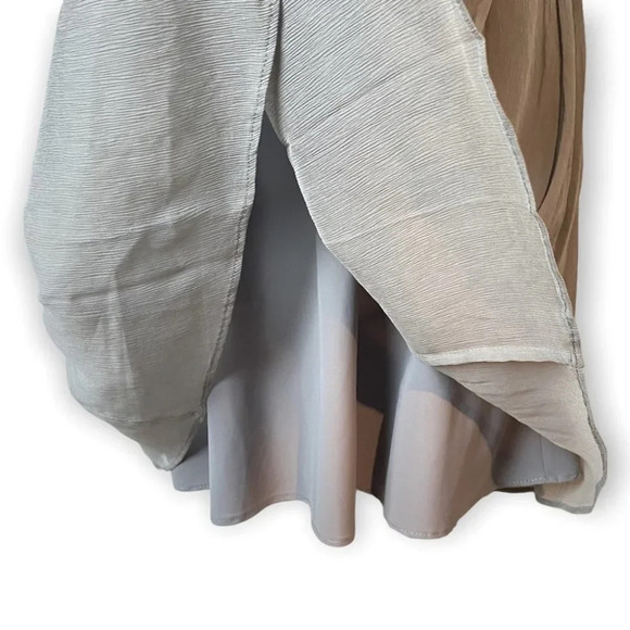 J. Crew Graphite Grey Taryn Silk Chiffon Strapless  Dress - Picture 8 of 12